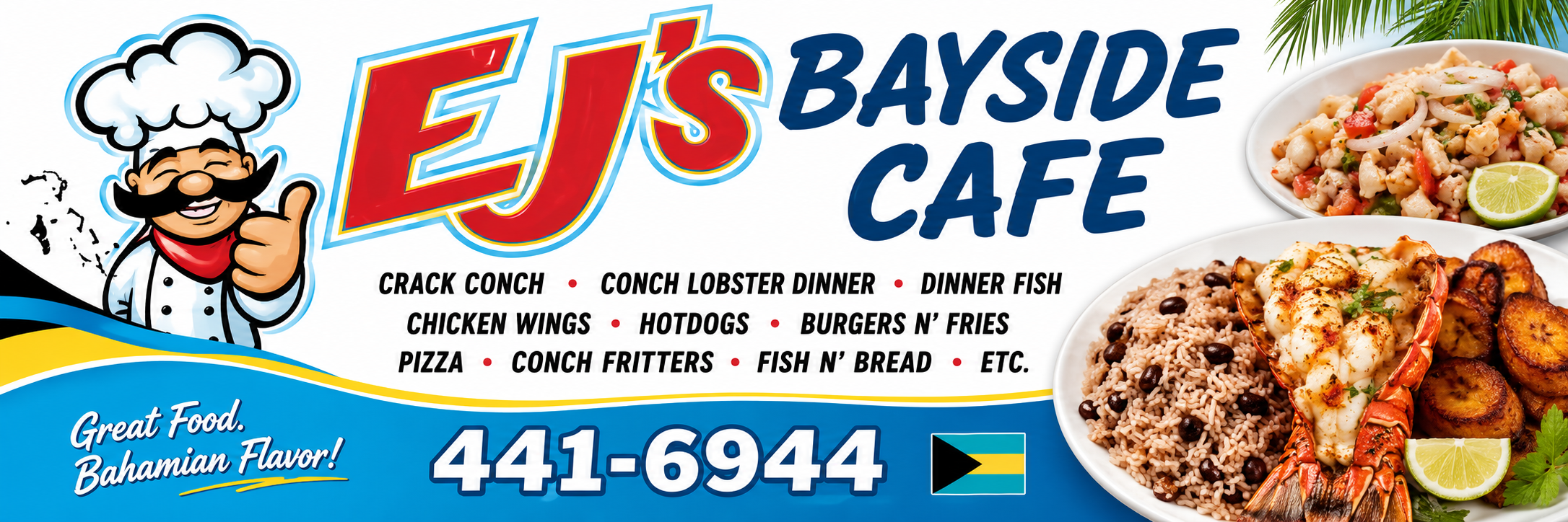 Photo of the front of EJ's Bayside Cafe
